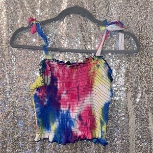 Crop Top Tie Die Rue 21 Scrunched Top